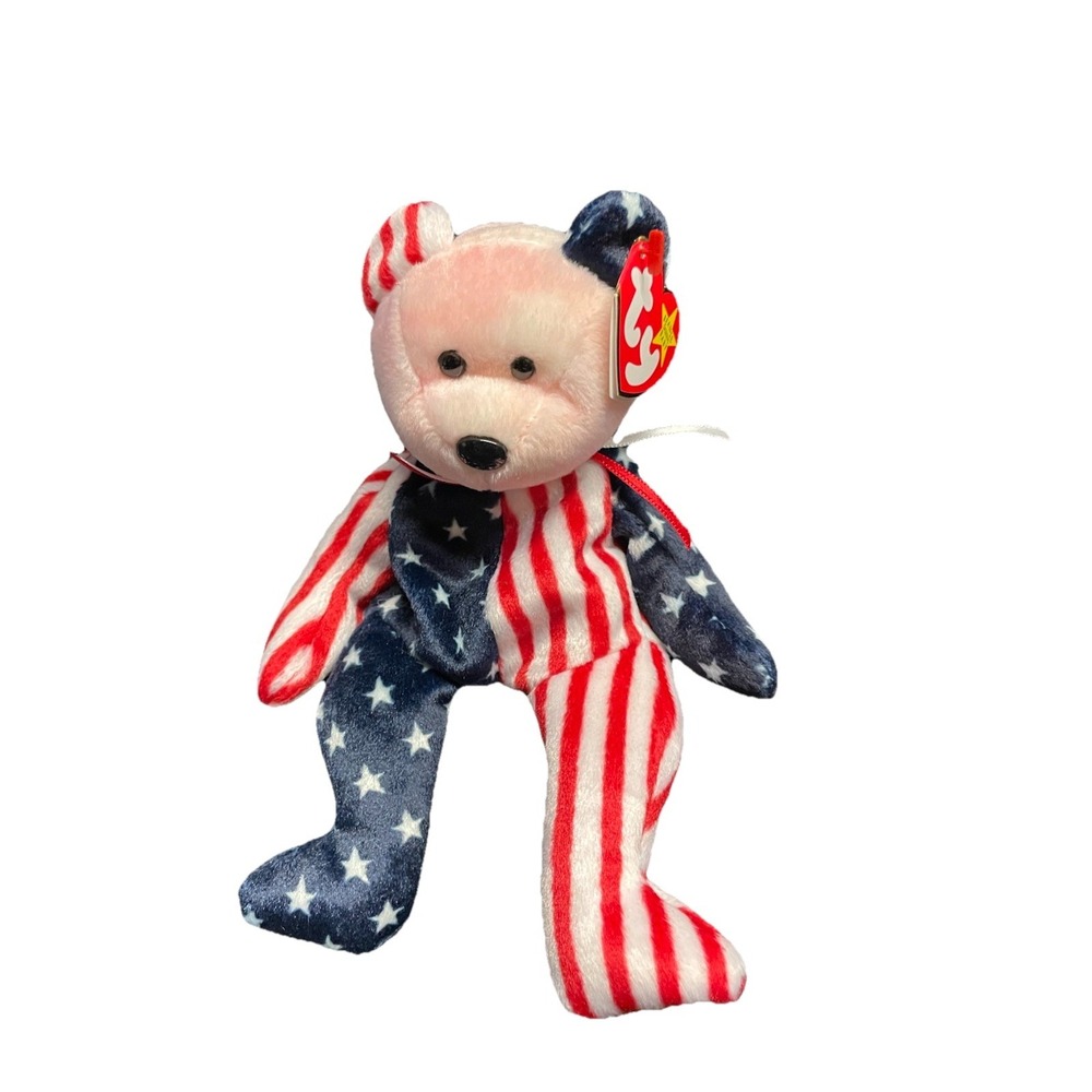 Ty Beanie Baby Spangle the Bear DOB June 14, 1999 MWMT